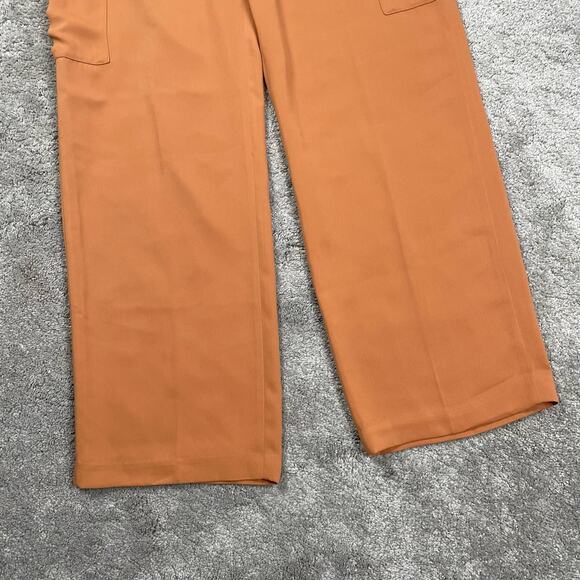 Halogen Wide Leg Cargo Pants in Warm Latte Womens Medium Utility Work Pants - Picture 10 of 10